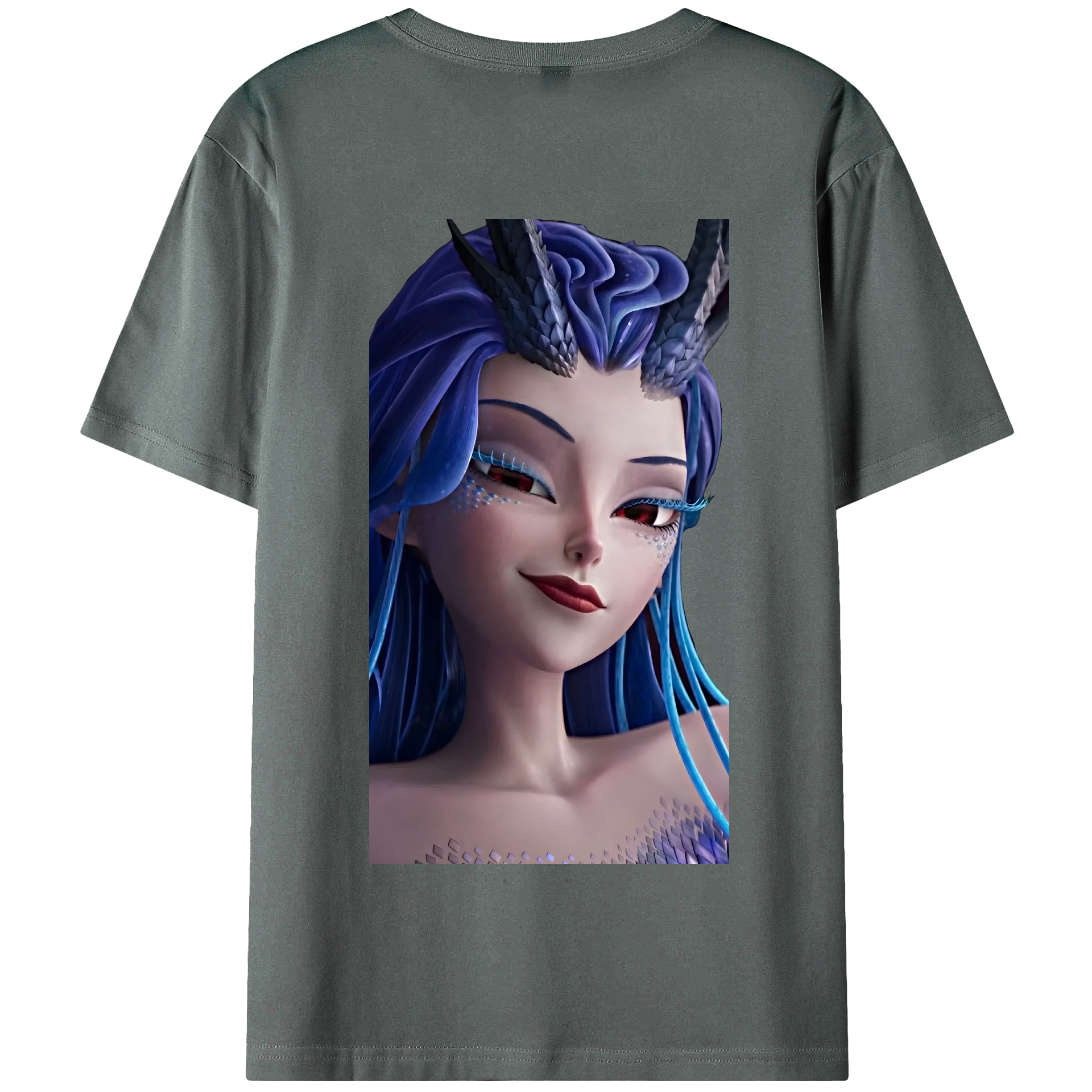 （画像用） Ne Zha 2 ナタ 魔童の大暴れ 綿100％半袖Tシャツ（背面プリント）